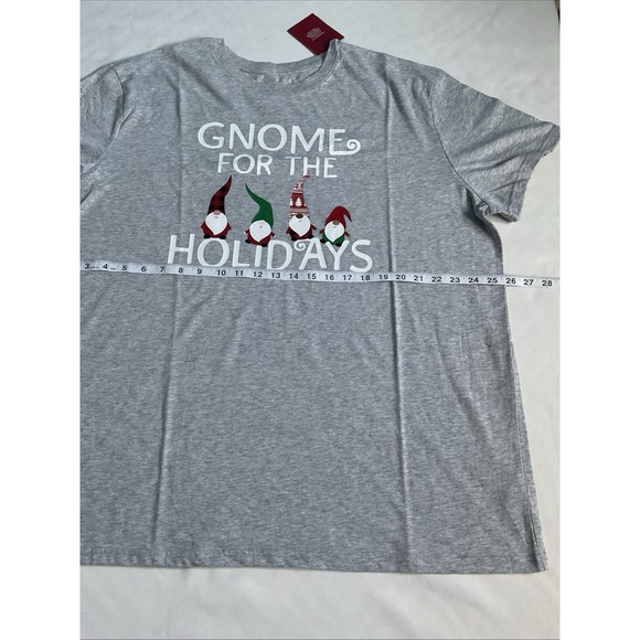 Wondershop Gnome For The Holidays Christmas T-Shirt  Gray Size XXL - Picture 2 of 5